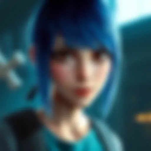 Chloe, a popular character from the game Life is Strange, showcasing her signature blue hair and confident expression.