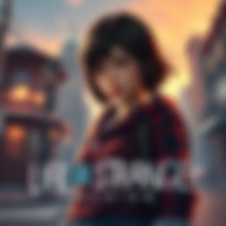 Chloe in Life is Strange Reunion Chloe stands confidently, showcasing her character's growth in Life is Strange: Reunion, with a backdrop of key locations from the game.