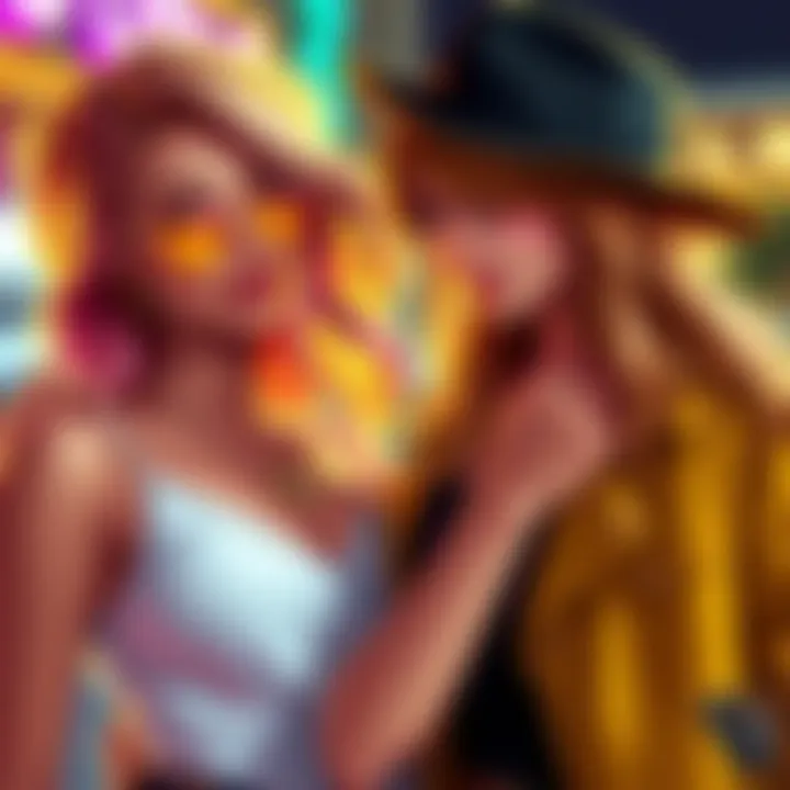 Chloe and Rachel share a moment, showcasing their close bond and attraction. Chloe's playful attitude contrasts with Rachel's charm, highlighting their strong connection.