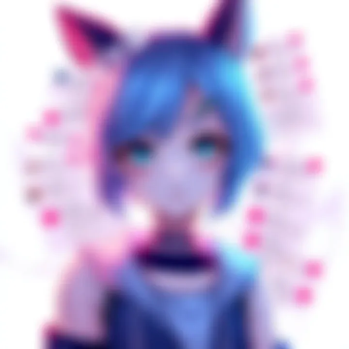 Chloe from Reunion Game Fan art of Chloe, a character with blue hair and a rebellious look, surrounded by social media comments about missing her original voice actress.