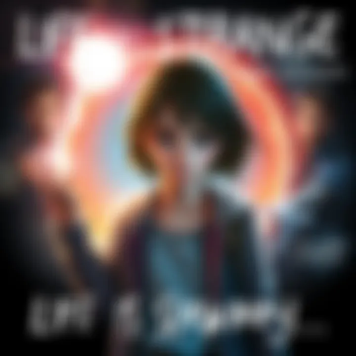 Chloe using her time powers Chloe from Life is Strange stopping time with a glowing aura around her, surrounded by choices and character images