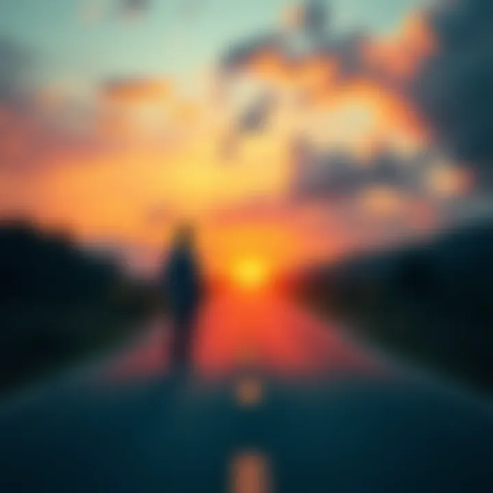 A person standing at a fork in the road, looking contemplative with two distinct paths to choose from, symbolizing decision-making.