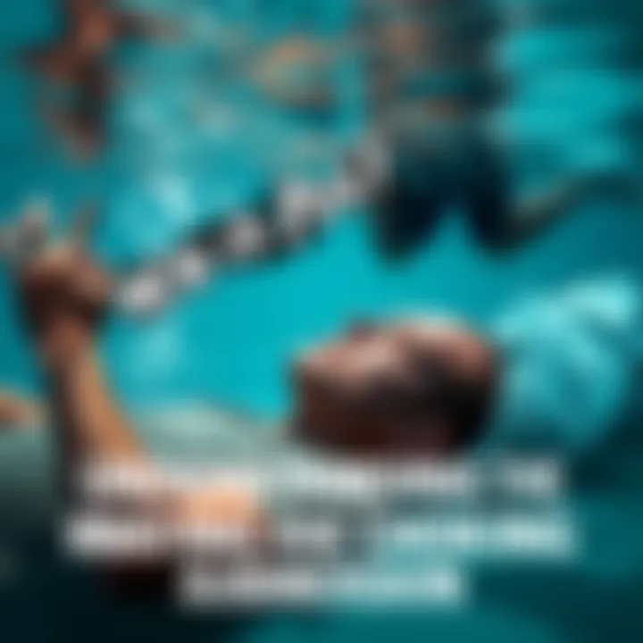 A scene showing a person underwater, illustrating the consequences of choking, with another figure appearing semi-conscious nearby.