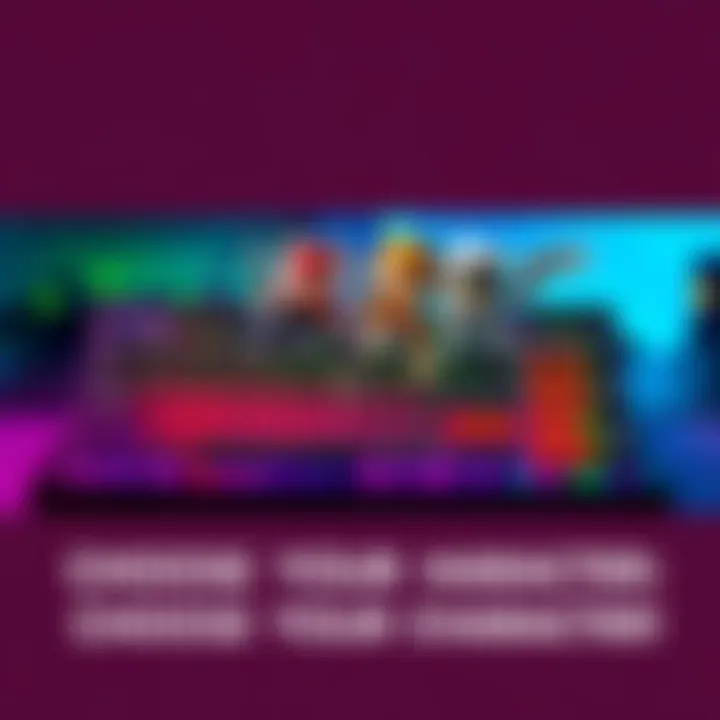 Choose Your Character Keyboard Update A colorful keyboard featuring gaming characters Ramattra, Rein, Roadhog, and Reaper, inviting fans to vote for their favorite