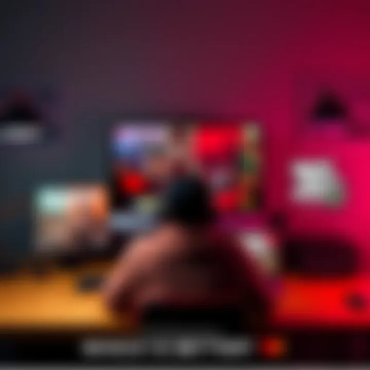 A gamer sitting in front of a screen, pondering over Red Dead Redemption 2 and Grand Theft Auto 5, with both game covers displayed on the desk.