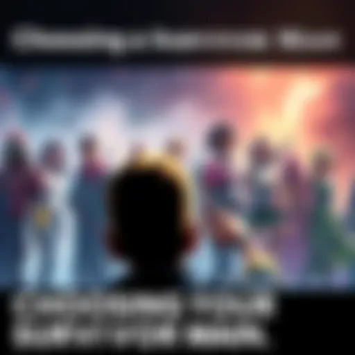 A gamer selecting a character from a colorful lineup of survivors with different styles and backgrounds.