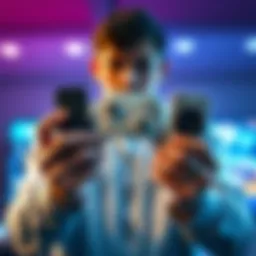 A person holding three different gaming consoles, comparing options for the best game version to purchase.