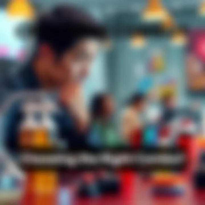 Choosing the Right Combo A person looking at various product options on a table with thoughtful expressions, considering the best combination to choose.