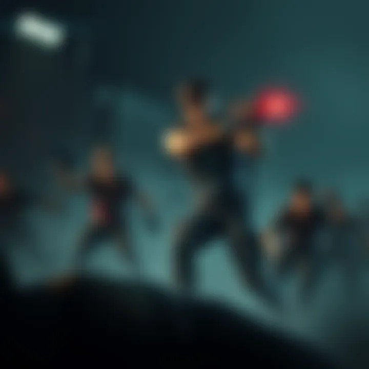 Chris Redfield and a player character fighting off zombies in a dark, eerie environment of Resident Evil