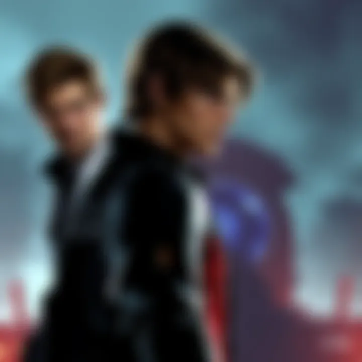 Chris Redfield and Leon Kennedy facing off in a debate about their roles in Resident Evil