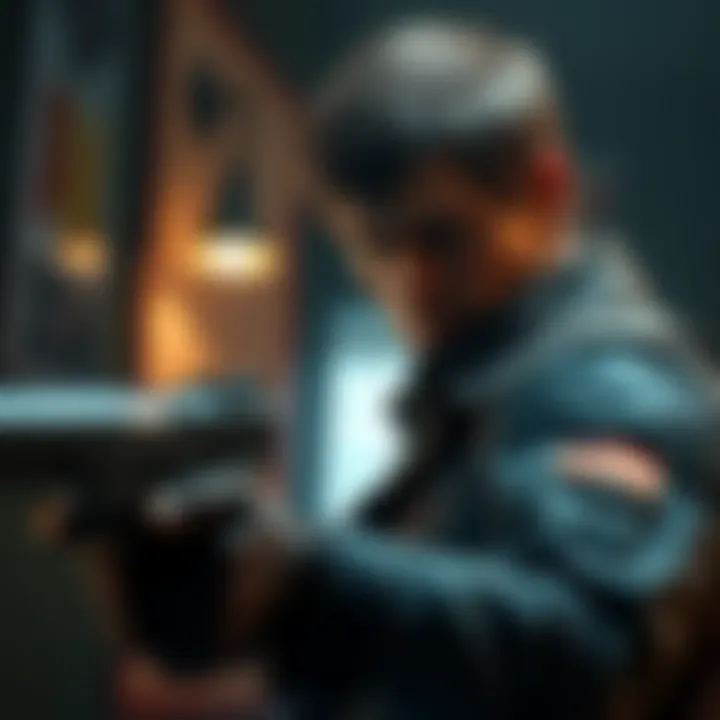 Chris Redfield takes action in a tense scene from Resident Evil 8, showcasing his strategy and boldness in the game
