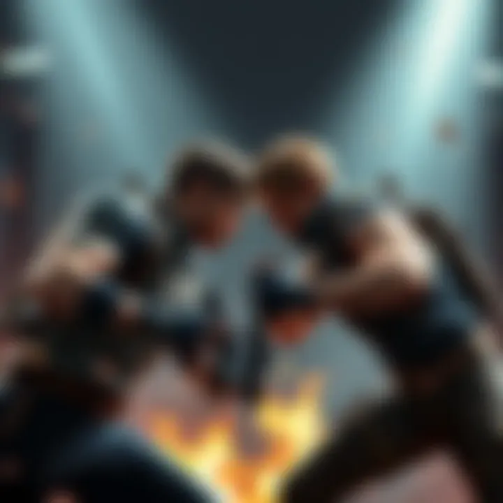 Chris and Leon facing off in an intense fight from Resident Evil 6, showcasing their combat skills and determination.