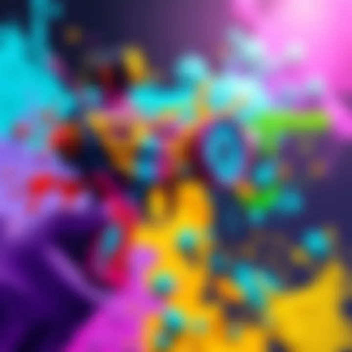 Cover art for the game ChromaGun 2: Dye Hard showing vibrant colors and paint splashes