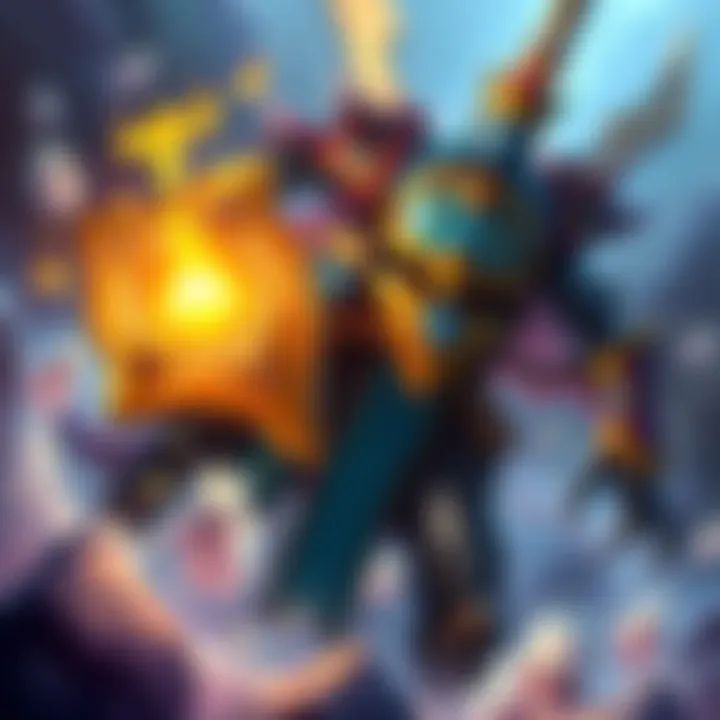 Illustration of Chromatus exhibiting a permanent Taunt with an 8/8 Divine Shield and Lifesteal effect, surrounded by limited board space.