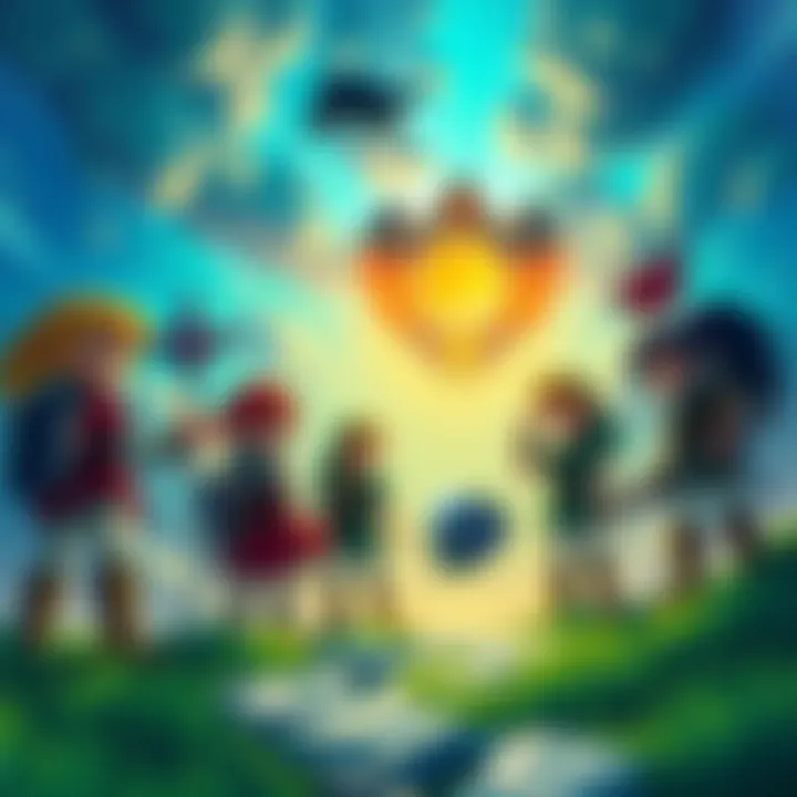 Artwork showing characters from Chrono Trigger and Ocarina of Time in a vibrant scene depicting their adventure spirit