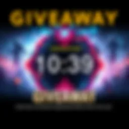 A vibrant graphic showcasing the Chronostorm game cover with a countdown timer, inviting people to participate in the giveaway by commenting their Steam game count.