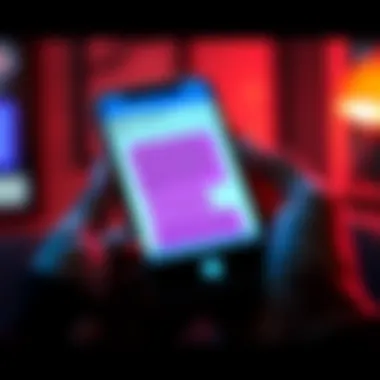 A phone displaying messages linked to ChudTheBuilder's alleged Grindr account, with visible text exchanges and profile details.