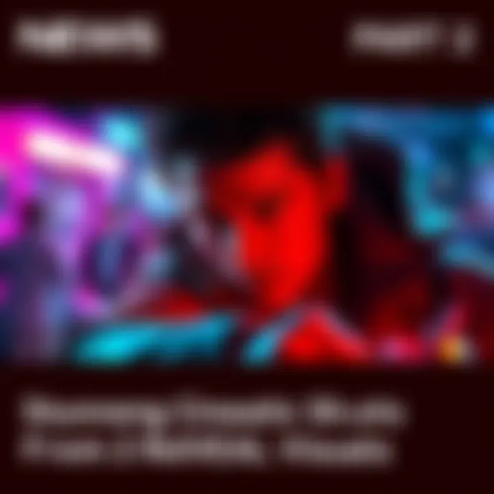 A vibrant and dramatic shot showcasing the main character in an intense moment surrounded by stunning visuals.