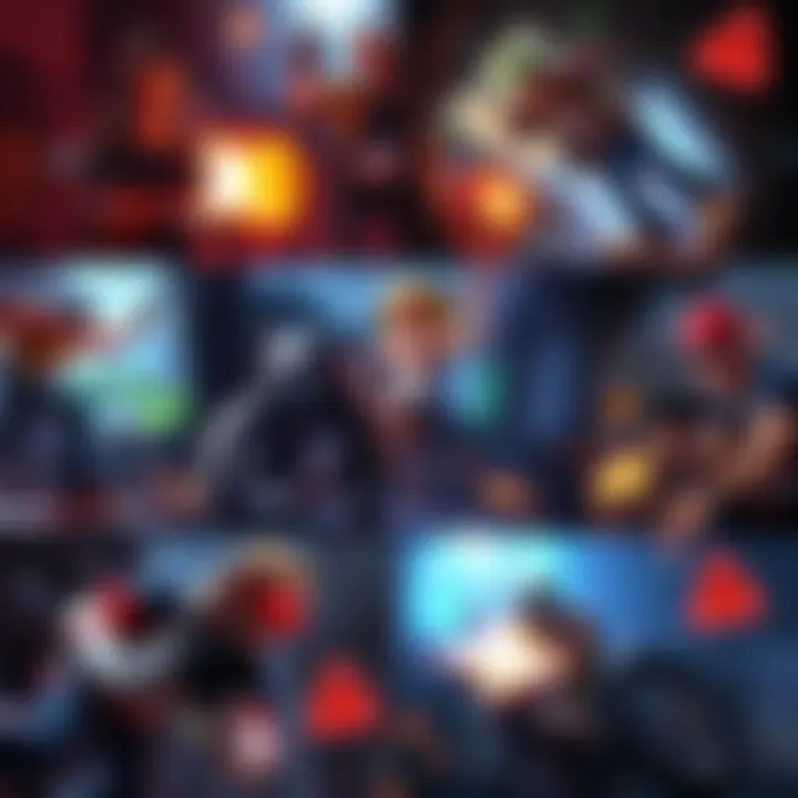 A collage of classic video game scenes showcasing dynamic camera angles and action moments