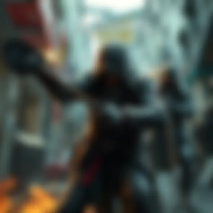 Civilians in Assassin's Creed wielding makeshift weapons like shovels in combat scenes