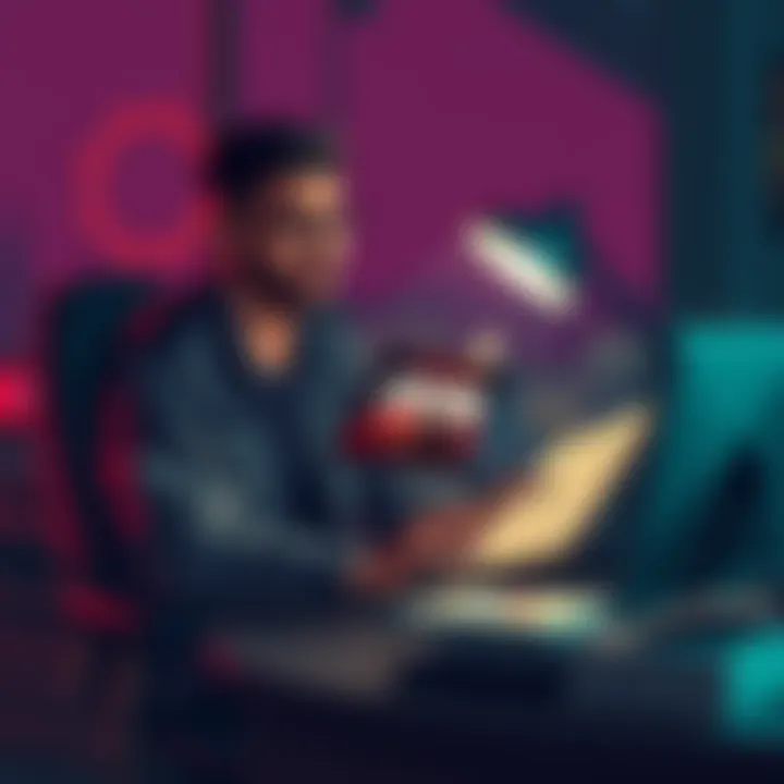 Civvie Reviews The Lost Episodes of Doom A gamer sitting at a desk with a copy of The Lost Episodes of Doom and a novel, excitedly preparing to review it.