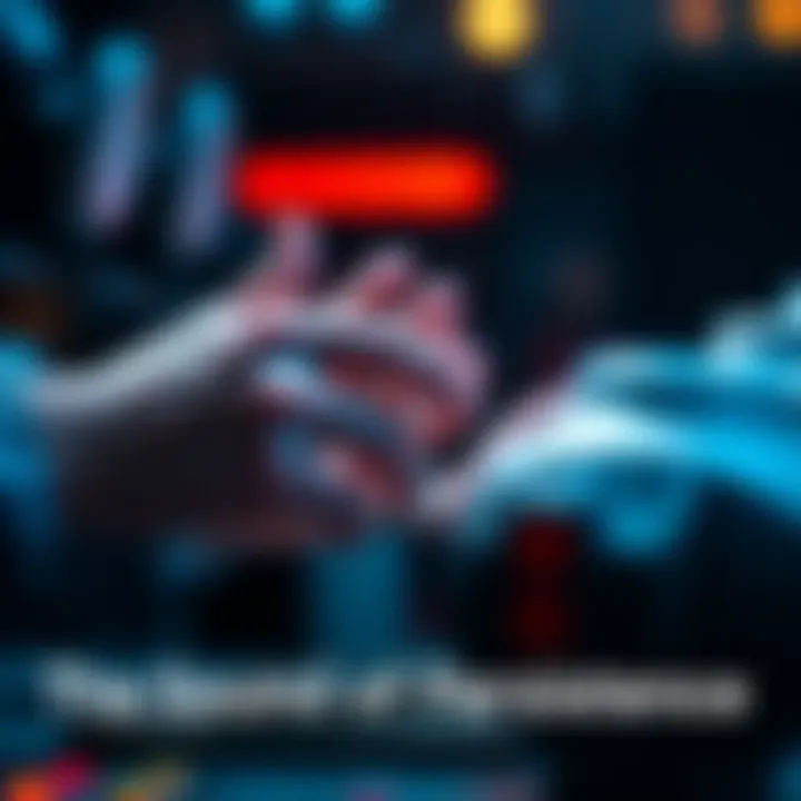 A close-up of hands rhythmically tapping objects, illustrating the persistent clacking sounds used in communication.