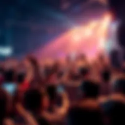 Fans excited for Clair Obscur concert A crowd of fans eagerly waiting for tickets to Clair Obscur's concert, showing signs of excitement and anticipation