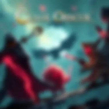 Promotional art for Clair Obscur showing key characters and scenes from the game