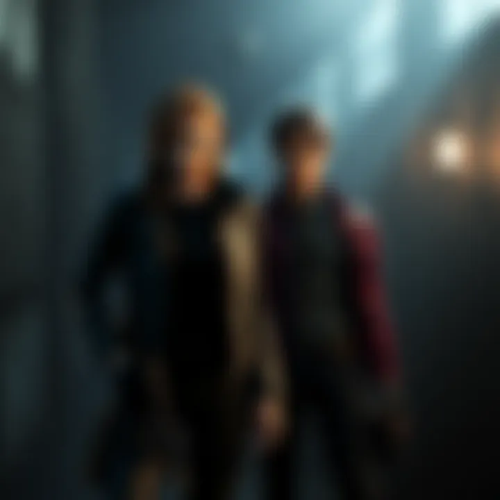 Claire Redfield and Leon Kennedy standing in a dark, tense environment from Resident Evil 2, showcasing their contrasting styles and personalities as they face danger together
