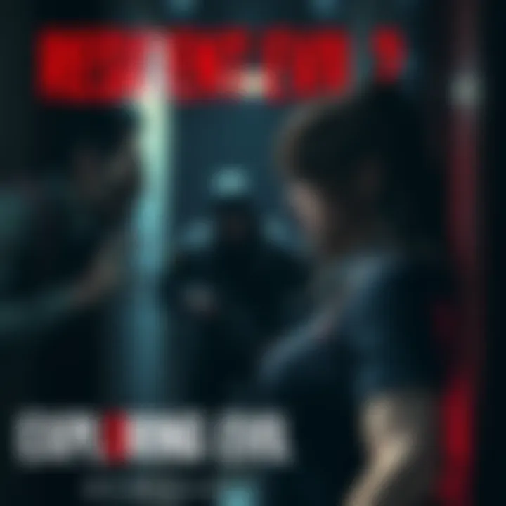 Claire Redfield faces a zombie in a dark corridor, showcasing her determination and survival skills during gameplay.