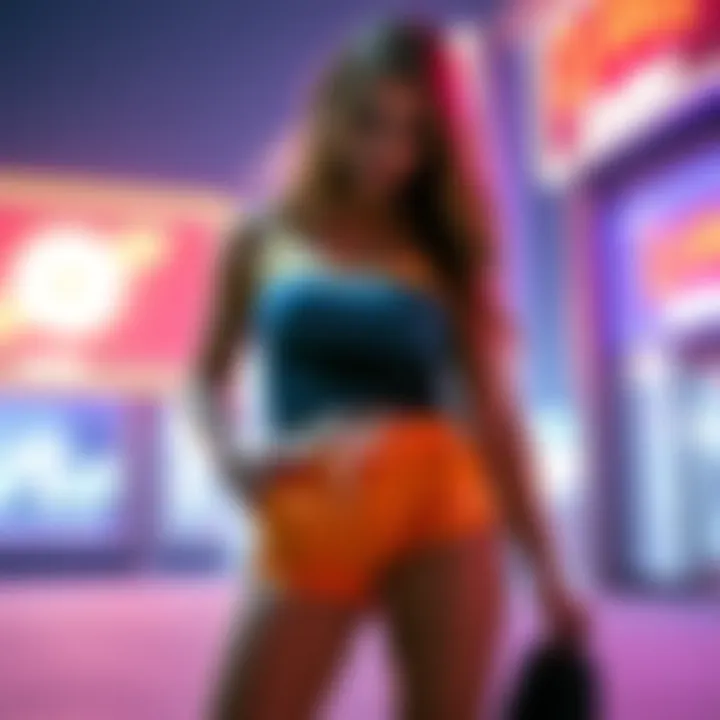 Claire wearing gym shorts under actual shorts in a 1990s inspired outfit