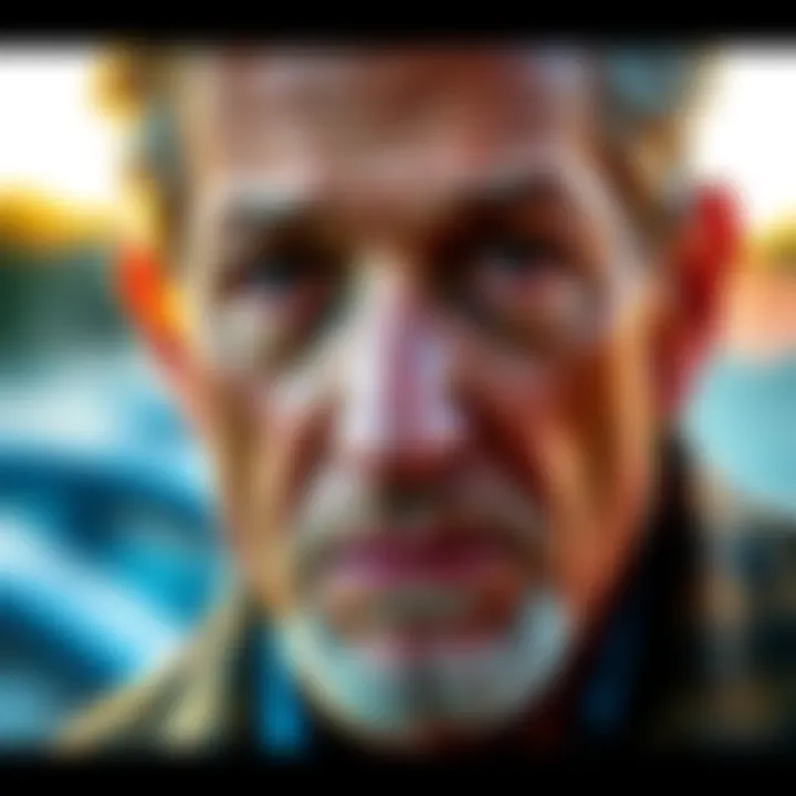 Clancy Brown showcasing his distinct facial features and expressive demeanor