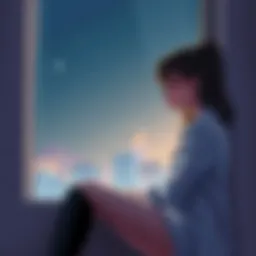 Clarity's Reflection Clarity sits pensively, looking out a window, lost in thought as her journey unfolds in Shadows for Hire.