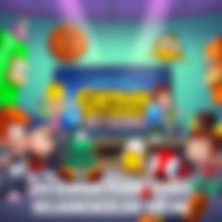 Classic Cartoon Network Games A vibrant scene featuring classic Cartoon Network characters playing various games from the early 2000s