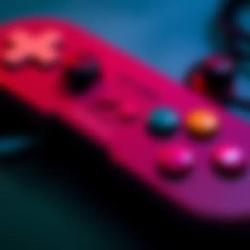 A close-up of a vintage gaming controller from a classic console with worn buttons and nostalgic design.