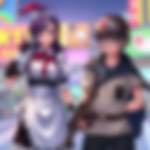 A character wearing a maid outfit and another in a tactical academy outfit, showcasing popular customization options from classic games.