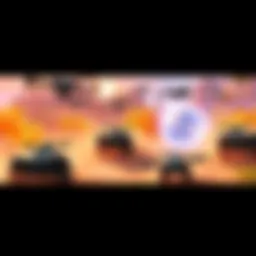 Classic Game Remake Concept A vibrant scene showcasing a remake of a classic game with enhanced graphics, featuring new vehicles and weapons in a lush, dynamic environment.