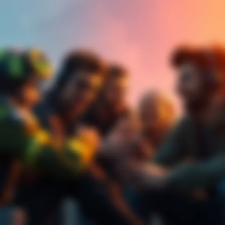 A group of gamers sharing memories about a classic game mode, with nostalgic expressions