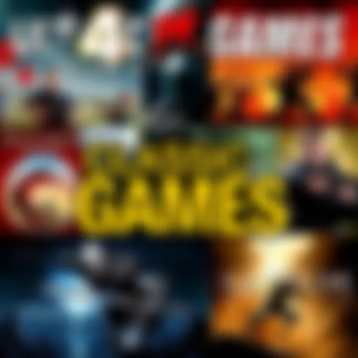 A collage of iconic PC games like Left 4 Dead 2, Modern Warfare, Fallout: New Vegas, and Skyrim with their logos and scenes from the games.