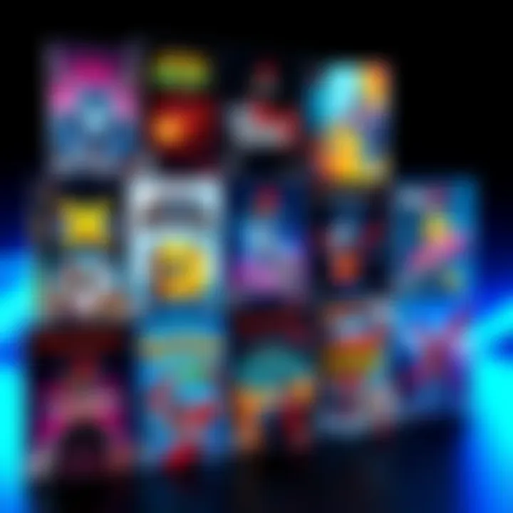 A collection of vibrant game boxes inspired by classic PlayStation 2 games, showcasing popular graphics and nostalgic elements.