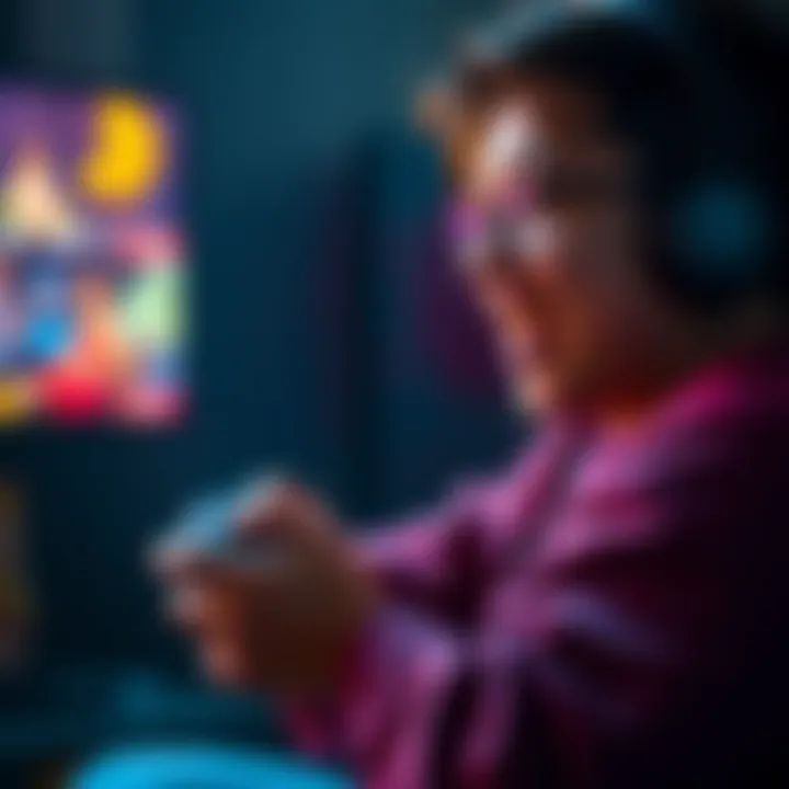 A person playing a classic PS3 game with a controller, showing joy and nostalgia