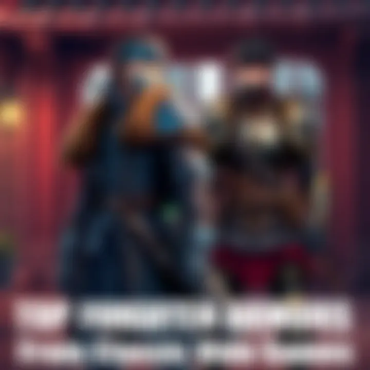 Shima Sakon wearing a fur-lined coat and Otani Yoshitsugu in stylish armor from classic video games, set against a nostalgic backdrop