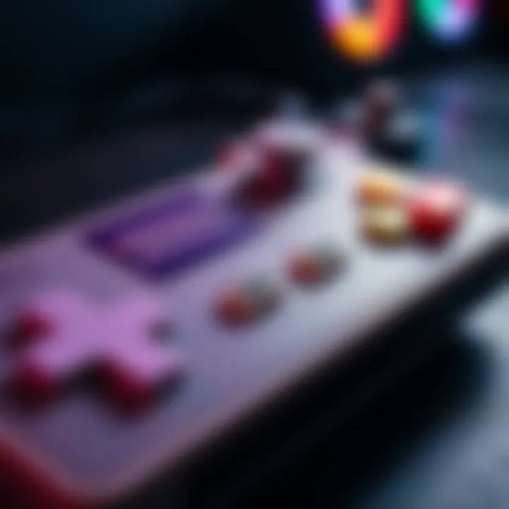 A close-up of a vintage video game controller with colorful buttons, representing nostalgia in gaming.
