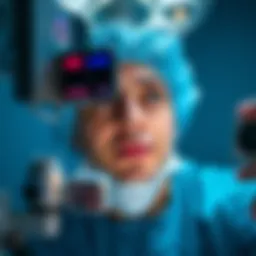 Clavicular undergoing a nose job in the operating room with a live camera feed showing the procedure