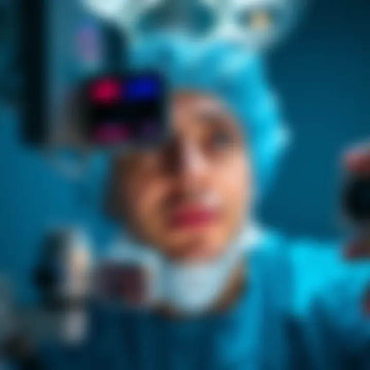 Clavicular undergoing a nose job in the operating room with a live camera feed showing the procedure