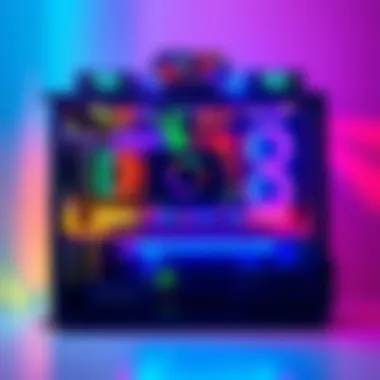 Clean GPU Stand A shiny and well-organized GPU stand after cleaning, showcasing neat cable management and clear space.