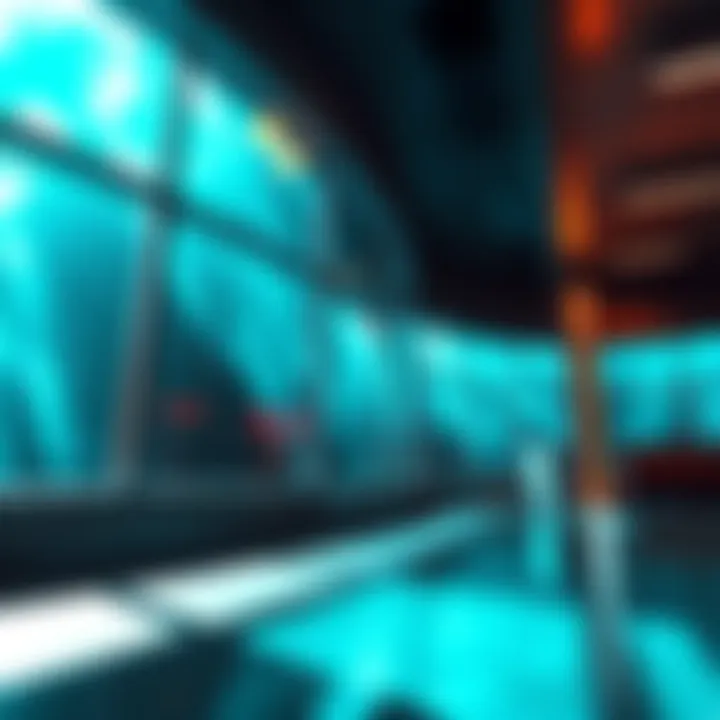 Bright and shiny windows in the Marathon game environment, reflecting light and creating a clear view