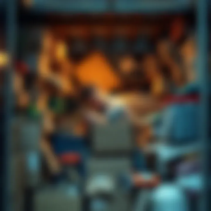 Person cleaning out a storage shed A person sorting through boxes in a cluttered storage shed, with surprised expression after finding an unexpected item.