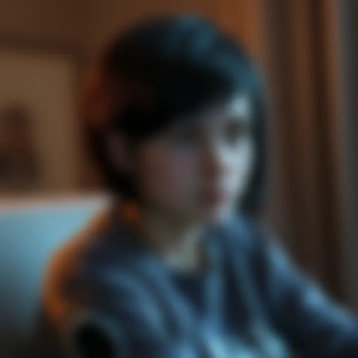 Clem sitting quietly, reflecting on her past and family, with a somber expression.