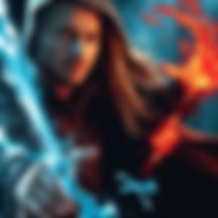 A cleric-wizard casting dark magic with a conflicted expression, showcasing a shift from healer to antagonist in a fantasy setting.